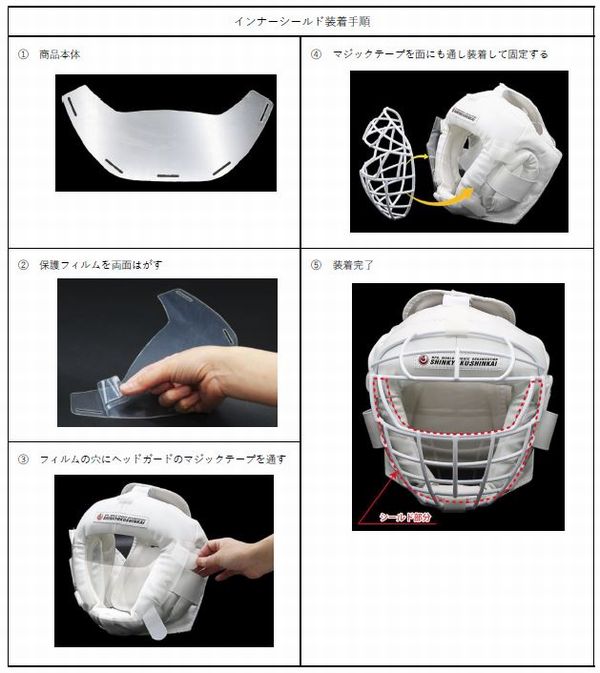 新型コロナ感染対策・飛沫カットのインナーシールド（ヘッドギア用 ...